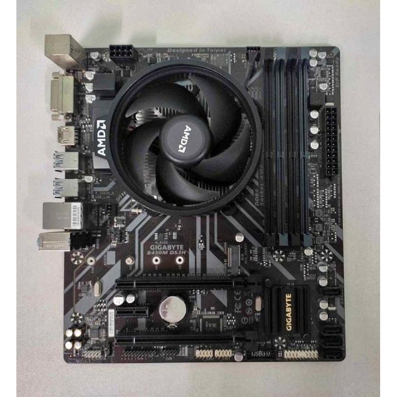 Cpu R5 4600G + B450M DS3H มือสอง