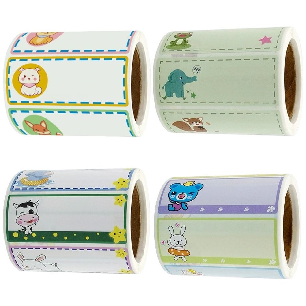 (300 ดวง) Sticker ลายเหล่าน้อง(สัตว์) เขียนข้อความ เขียนคำ ชื่อที่อยู่ ใบปะหน้า บันทึกชื่อ แปะกล่อง เก๊ะ ชั้นวาง