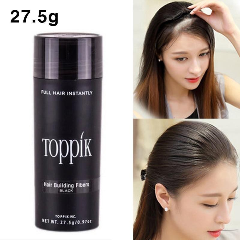 ส่งToppikแน่นอน สีดำ ผงไฟเบอร์ปิดผมบาง ผงไฟเบอร์ ผงโรยผม ผงไฟเบอร์ผม ผงโรยผมหนา ผงไฟเบอร์ใส่ผม