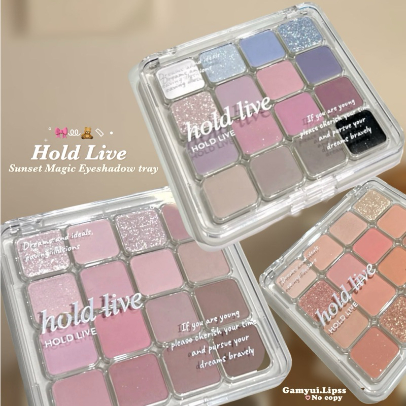 อายแชโดว์พาเลท HOLDLIVE Sunset Eyeshadow16color ⟢
