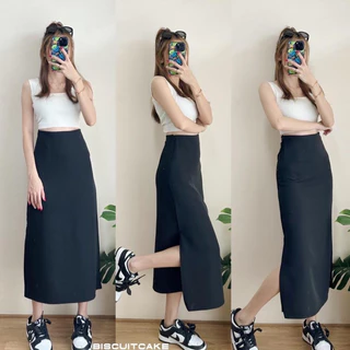 🌷กระโปรงผ่าข้าง ซิปด้านข้าง ผ้าบาร์บี้เปเป้ มี Sixe XS-XL สาวอวบใส่ได้