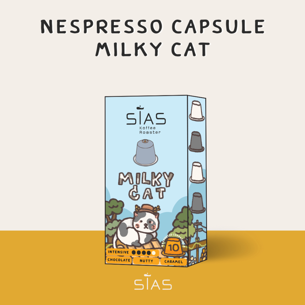 กาแฟแคปซูล Nespresso Capsule Milk Cat By Sias Koffee Roaster