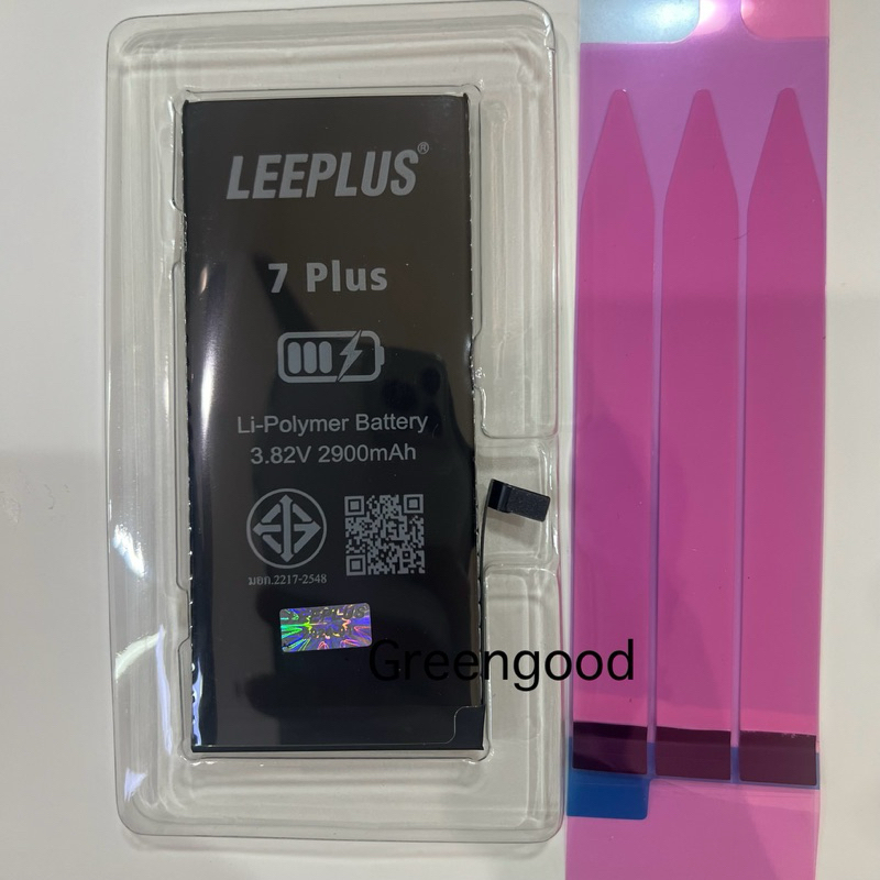 แบต Phone 7Plus แบตเช็คสุขภาพแบตได้ 100% แบต ไอโฟu 7พลัส แบตเตอรี่ 7plus มี มอก. LEEPLUS