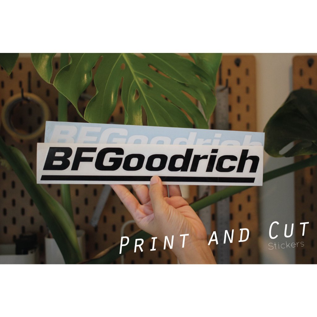 สติ๊กเกอร์ลาย BF Goodrich งานไดคัท ราคาถูก กันน้ำกันแดด มีหลายขนาดให้เลือก สำหรับติดตกแต่ง แต่งรถ ติดชายประตู ติดท้ายรถ