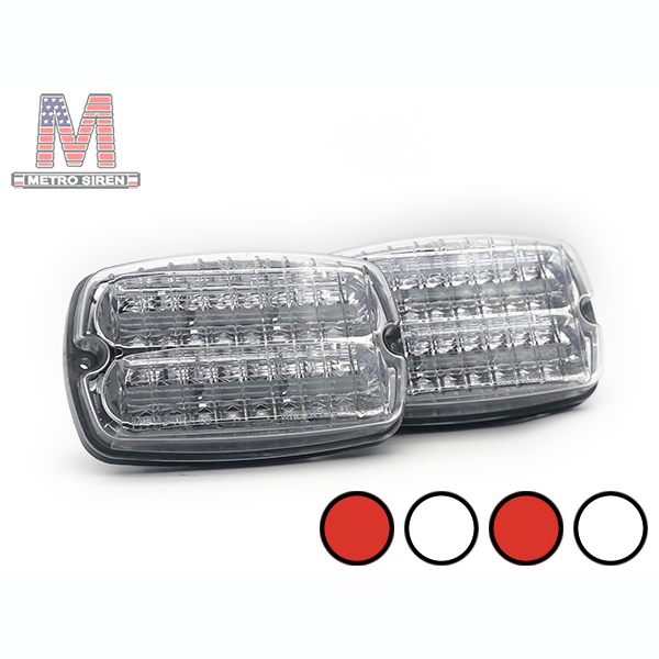 Whelen M6 สีแดงขาว สปลิท (มือสอง - คู่)