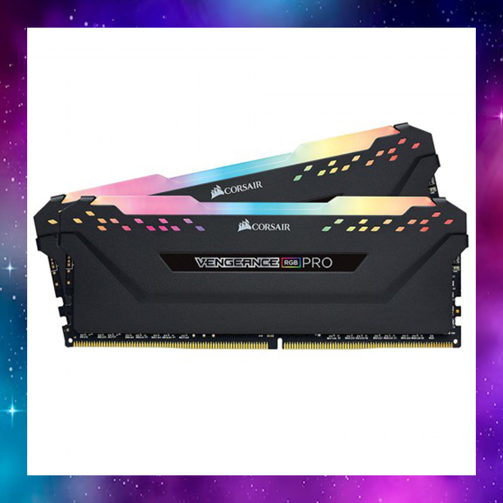16GB (8GBx2) DDR4/3200 RAM PC (แรมพีซี) CORSAIR VENGEANCE RGB PRO (CMW16GX4M2C3200C16) ใช้งานปกติ ปร
