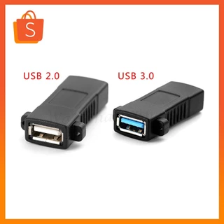 1 ชิ้น Standard USB 2.0 3.0 Female to Female Socket Panel Mount อะแดปเตอร์เชื่อมต่อ