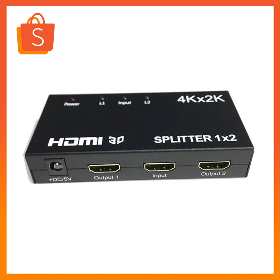 1x2 HDTV Splitter 1080P 1 In 2 Out 4K 3D 4 Way HDTV Signal Distributor Splitter