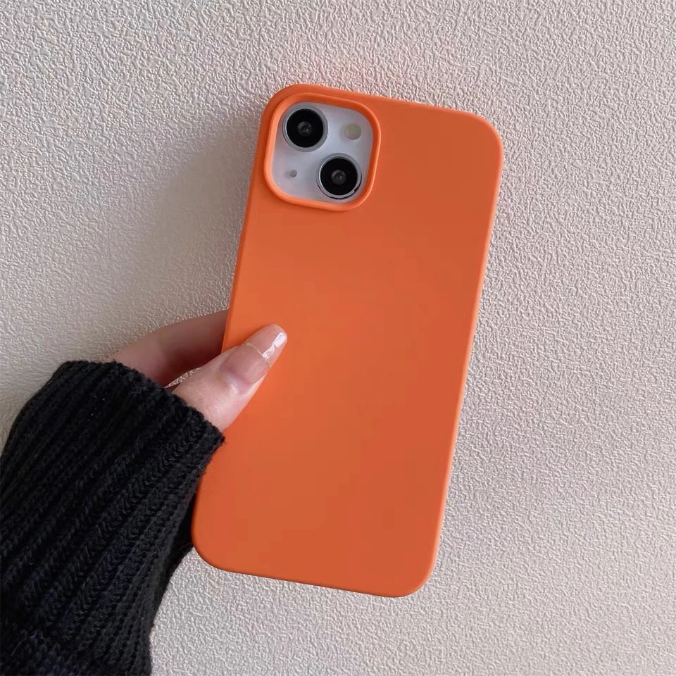เคสกำมะหยี่ สีส้ม สำหรับไอโฟน i15,i6,i6s,i7,i8,SE,​6p,​7p,8p,​X,XR,i11,12,13,14,15,16,17pro max,14,15,16plus,17 Air