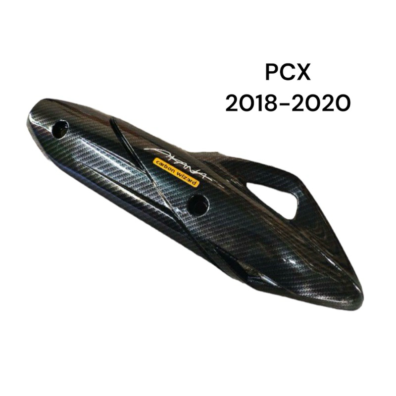 กันร้อน PCX 2018-2020 บังท่อ ฝาครอบท่อ คาร์บอนเคฟล่า 5D แถมสติ๊กเกอร์ Akana
