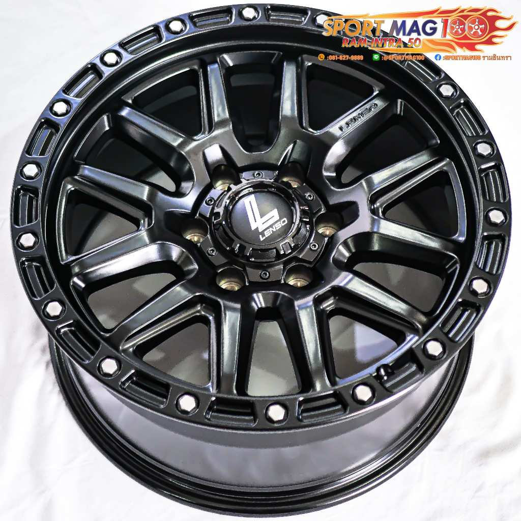 ล้อแม็กใหม่ Lenso Max Marvel 6รู139 ET18 ดำด้าน 9-18นิ้ว
