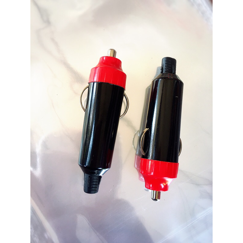 หัวแจ็ค ปลั๊ก ซ็อคเก็ต แจ็ค S ที่จุดบุหรี่ รถยนต์ กระแสไฟสูง Jack Plug 20x75mm #แจ็ค S แดง (1 ตัว)