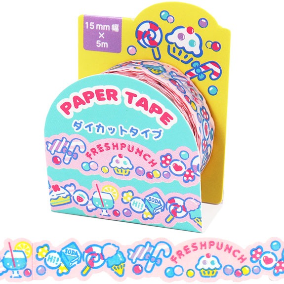 เทปตกแต่งจากญี่ปุ่น Sanrio Paper Tape ลาย Freshpunch ขนาด 1.5 ซม. x 5 ม.