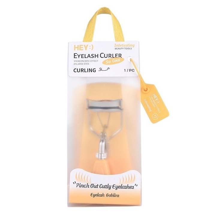 ที่ดัดขนตา สีเหลือง ขนาดเล็กแบบพกพา EYELASH CURLER H-9022