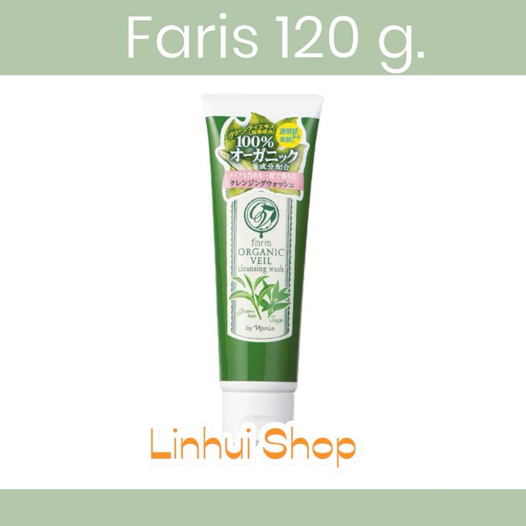 Faris by Naris Organic Veil Cleansing Wash  ฟาริส บาย นาริส โฟมล้างหน้า​ ชาเขียว​ ออร์แกนิค​ เวล​ คลีนซิ่ง​ วอช​ 120 g