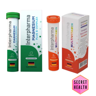 Interpharma Multivitamin วิตามินรวมแบบเม็ดฟู่/ Magnesium แมกนีเซียม/Interpharma Vitamin C 1,000 mg.