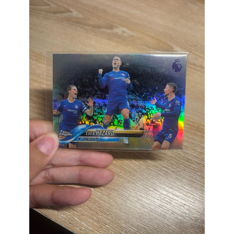 | การ์ดฟุตบอล topps chrome Eden Hazard ตํานานเชลซี |