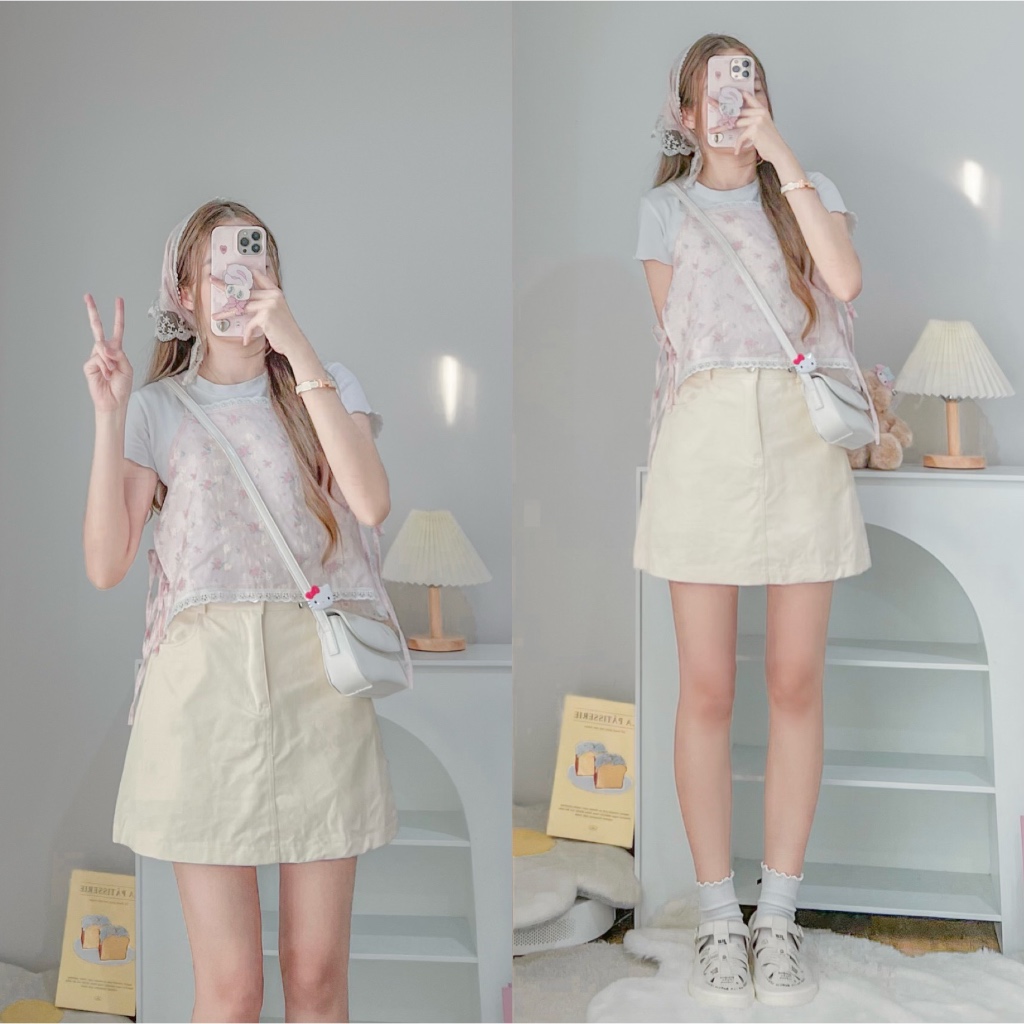RIKA สายเดี่ยวจิ๋วผูกข้าง (ได้เฉพาะสายเดี่ยวด้านนอกเท่านั้น)(B23)