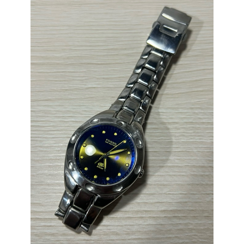 นาฬิกาข้อมือชาย FOSSIL แท้ 100 meters หน้าปัดสีน้ำเงิน สภาพสวยมาก สายเดิม