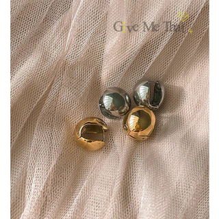 ต่างหูสแตนเลสแท้ สไตล์มินิมอล Minimal ตุ้มหู แบบติดหู ทรงกลม รุ่น Circle Clip Givemethat