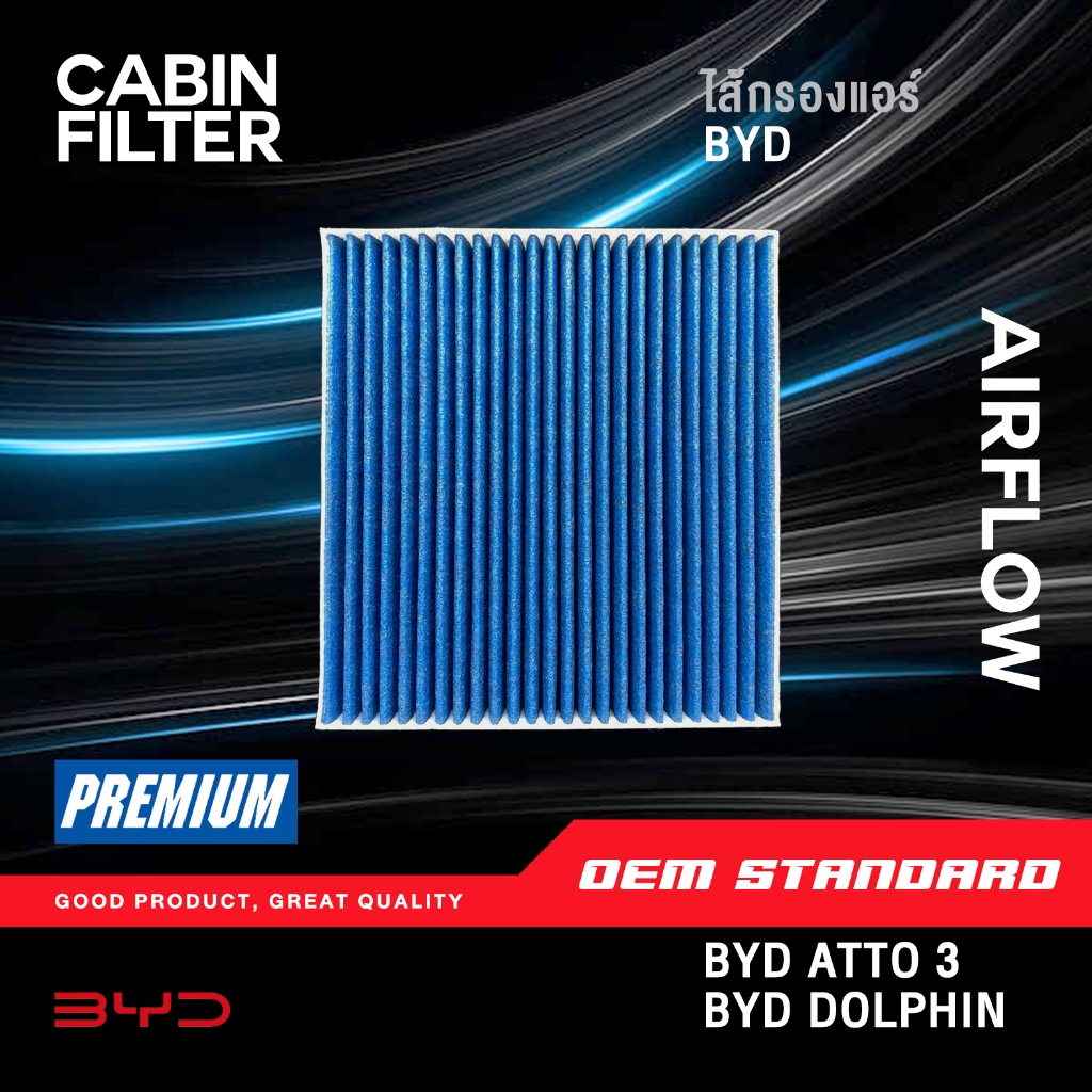 [PM2.5] ไส้กรองแอร์ BYD ATTO 3 , BYD DOLPHIN บีวายดี อ๊อตโต้ 3 บีวายดี ดอลฟิน NANO ATTO3 PM2.5 #EM2E
