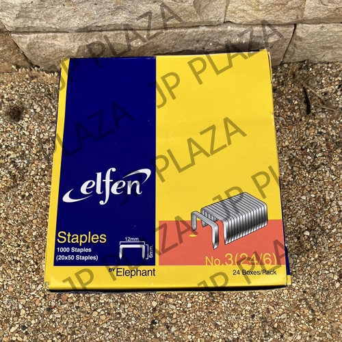 ลวดเย็บ เบอร์ 3(24/6) เอลเฟ่น ELFENลวดเย็บกระดาษ ลูกแม็ก elfen ของแท้ (1กล่องใหญ่ มี 24 กล่องเล็ก) ราคา ถูกที่สุด ดีลบีเคเค แกลเลอรีภาพที่ 3