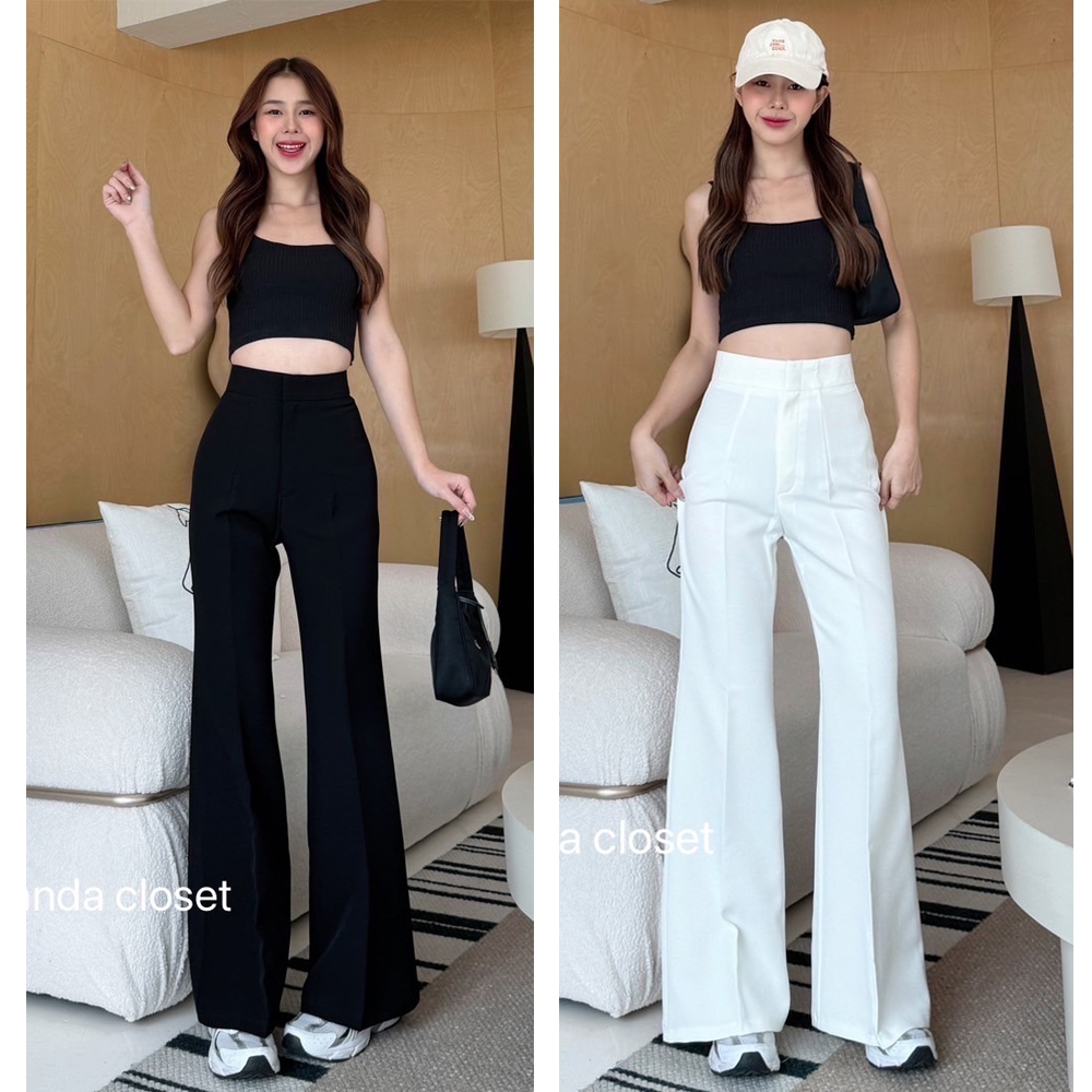 new collection PD14 กางเกงแฟชั่นขาม้าผ้าไอด้าเอวสูงพร้อมส่ง สวยเปะมาก ตรงปกแน่นอนจ้า