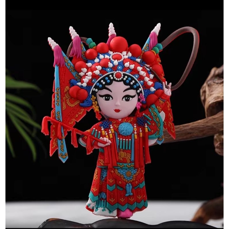 ตุ๊กตางิ้วติดผนัง​ ของฝากของขวัญ​ ของที่ระลึก แม่เหล็กติดตู้เย็น