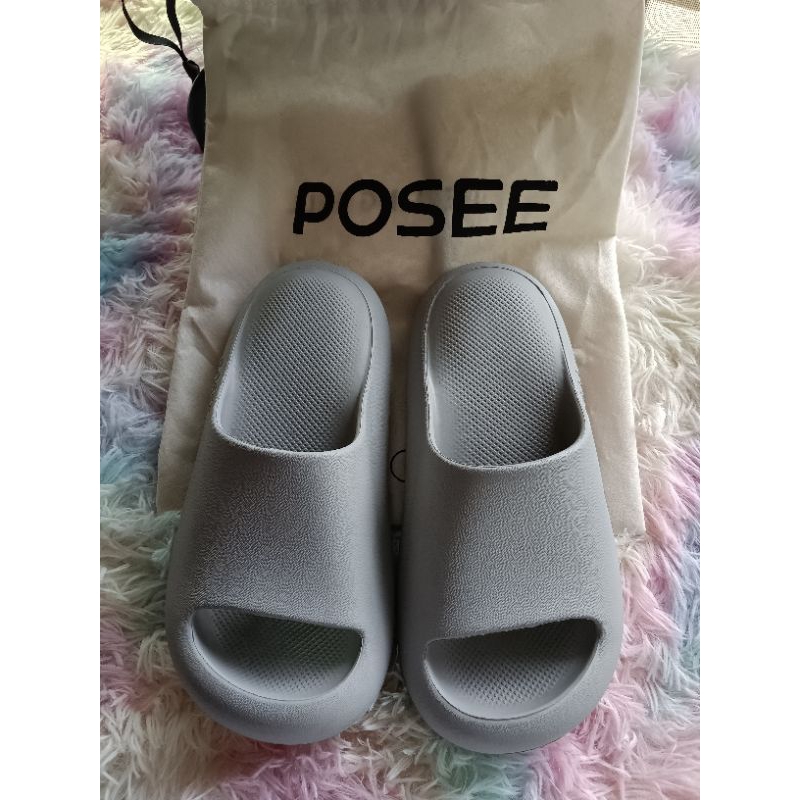 ⛔used⛔รองเท้า posee รุ่นอุ้งเท้าแมว สีเทา รุ่นตามหา เบอร์ 35-36 cm