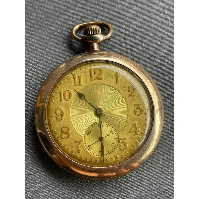 นาฬิกาพกใขลาน โบราณแบรนด์ดังฝาหน้าฝาหลังเป็นเกลียวหมุนVintage Pocket Watch elgin Swiss Made 1920's 47mm ขาย5,800