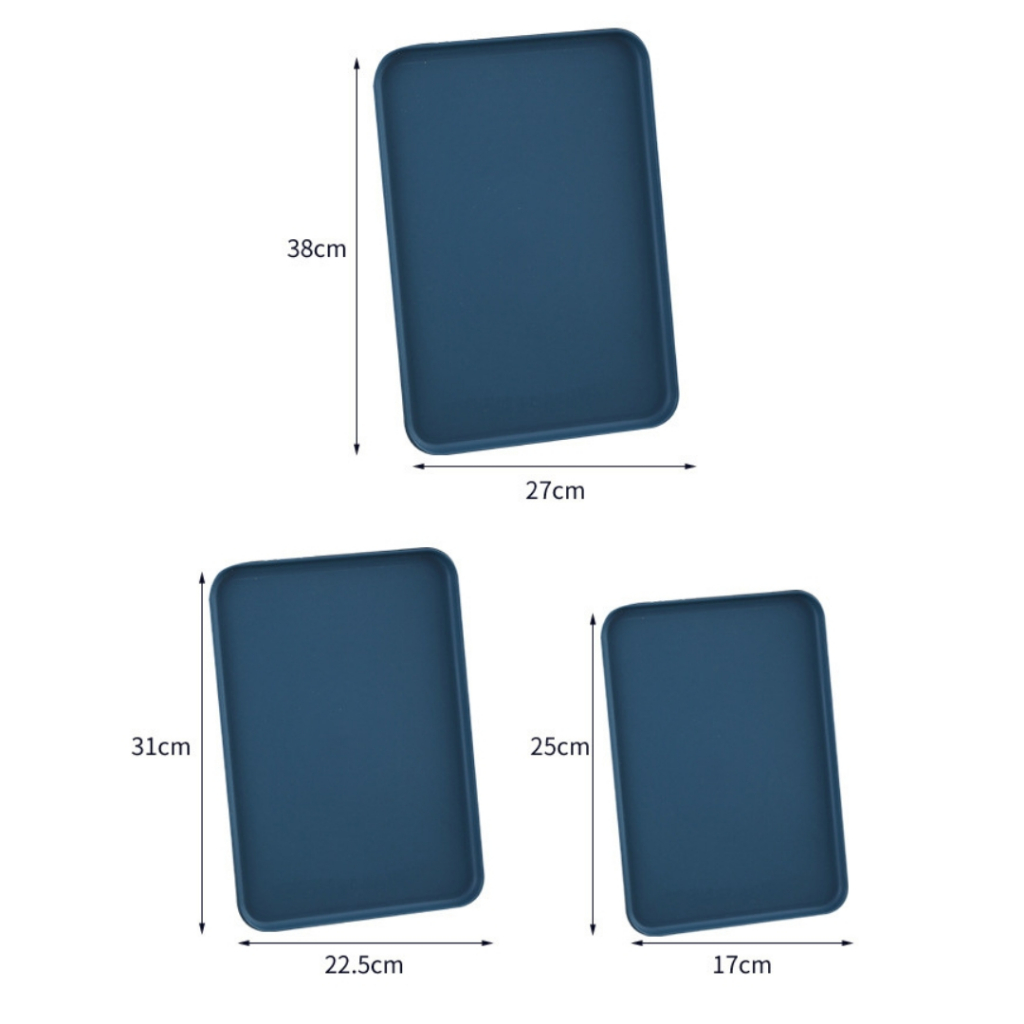 HOMEBERG ถาดใส่อาหาร ถาดใส่ขนม ถาดเสริฟ 1ชิ้นเลือกสีวัสดุพลาสติกใช้เสิร์ฟอาหารมีสามขนาด - รูปที่ 2