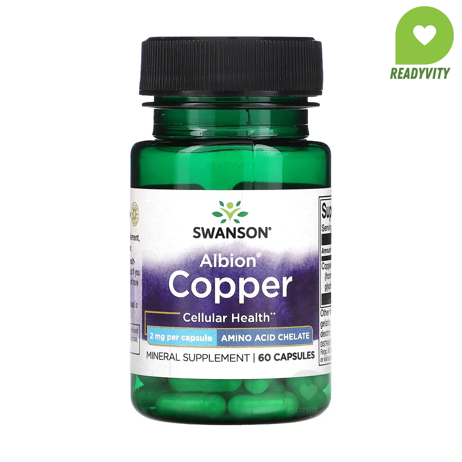 Swanson, Albion Copper, 2 mg, 60 Capsules