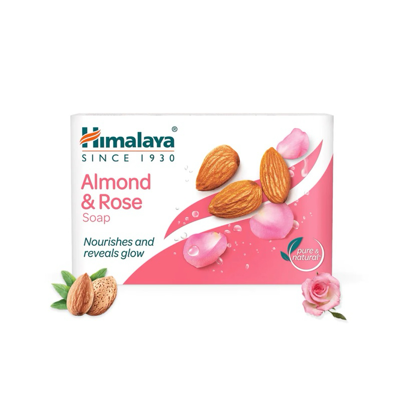 Himalaya Almond & Rose Soap สบู่อัลมอน และกุหลาบ ให้ความชุ่มชื่นผิว