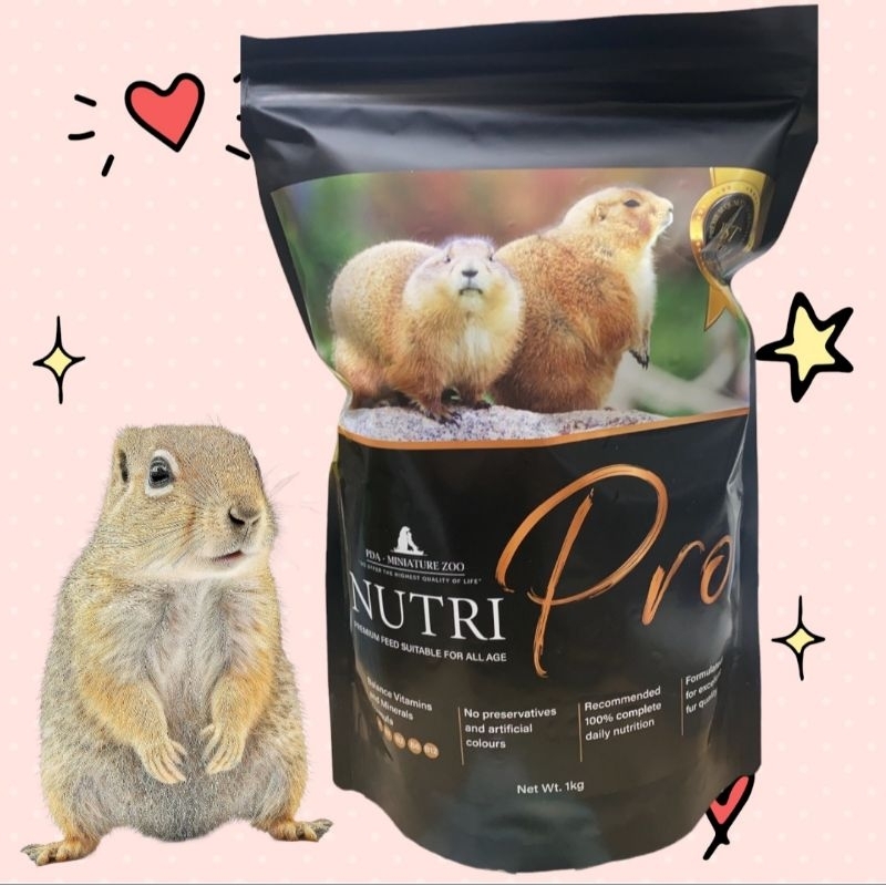 อาหารแพรี่ด็อก Nutri-pro 1 กิโล กระต่าย/แกสบี้/ชินชิล่า