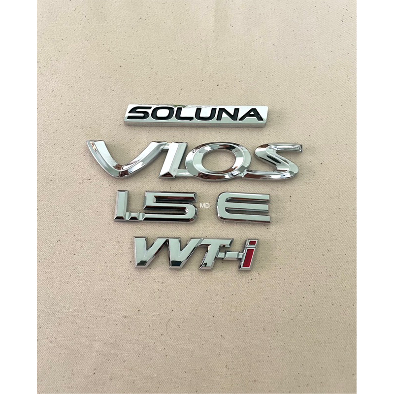 โลโก้ 1.5 E VVT-i VIOS SOLUNA สีเงิน ราคาต่อชื้น