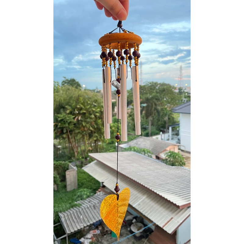 โมบายแขวนมงคล กระดิ่งลมโมบายเปล่า 6 แท่ง ตกแต่งบ้าน (พร้อมส่ง)