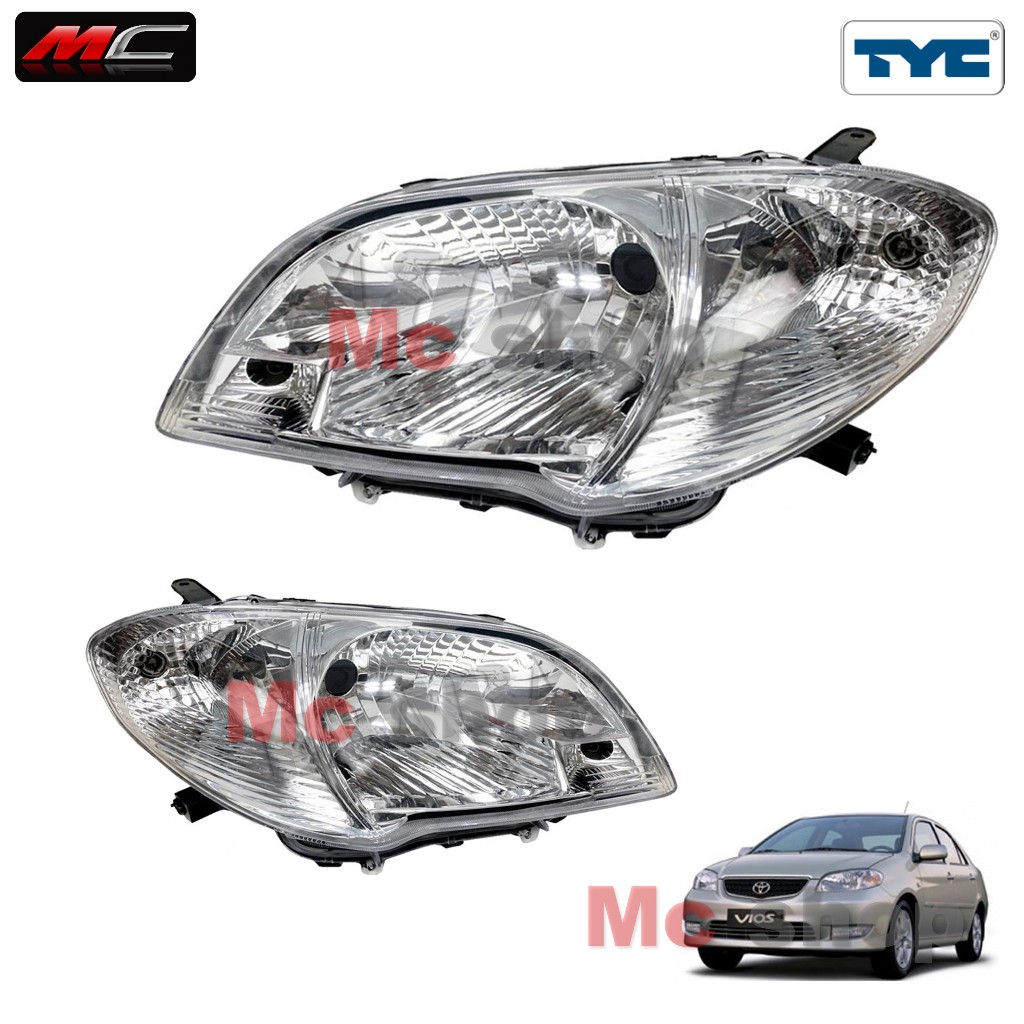 ไฟหน้า วีออส VIOS Toyota รุ่น ปี 2005 - 2006 TOYOTA * รุ่น โคมไฟหยัก * TYC *