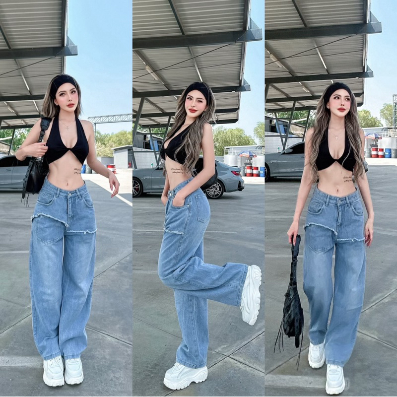 HH632👖 Sky Straight Leg Jeans (650.-)