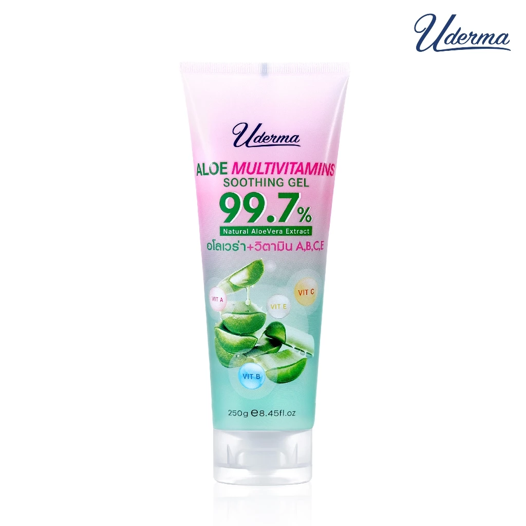 [Clearance Sale] Uderma Aloe Multivitamins Soothing Gel 250g ยูเดอร์มา อโล มัลติวิตามิน ซูทติ้งเจล Exp.08/01/2027 thumbnail 3