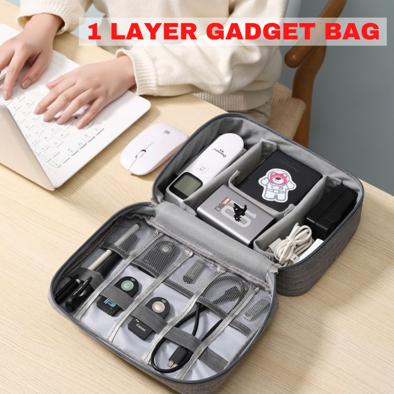 YOOGOO กระเป๋า กระเป๋าเคสแข็ง EVA เก็บสายชาร์จ สายชาร์จ หูฟังกล่องใส่ของ ที่เก็บสายชาร์จUSB กล่องเก็บของ กันกระแทก แรงกด - รูปที่ 5