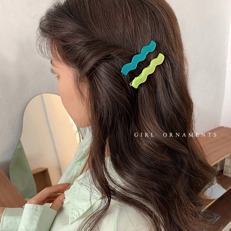 พร้อมส่ง  กิ๊บหนีบผม 2ชิ้น กิ๊ฟปากเป็ด กิ๊บติดผมมินิมอล กิ๊บติดผม สไตล์เกาหลี น่ารักสําหรับผู้หญิง