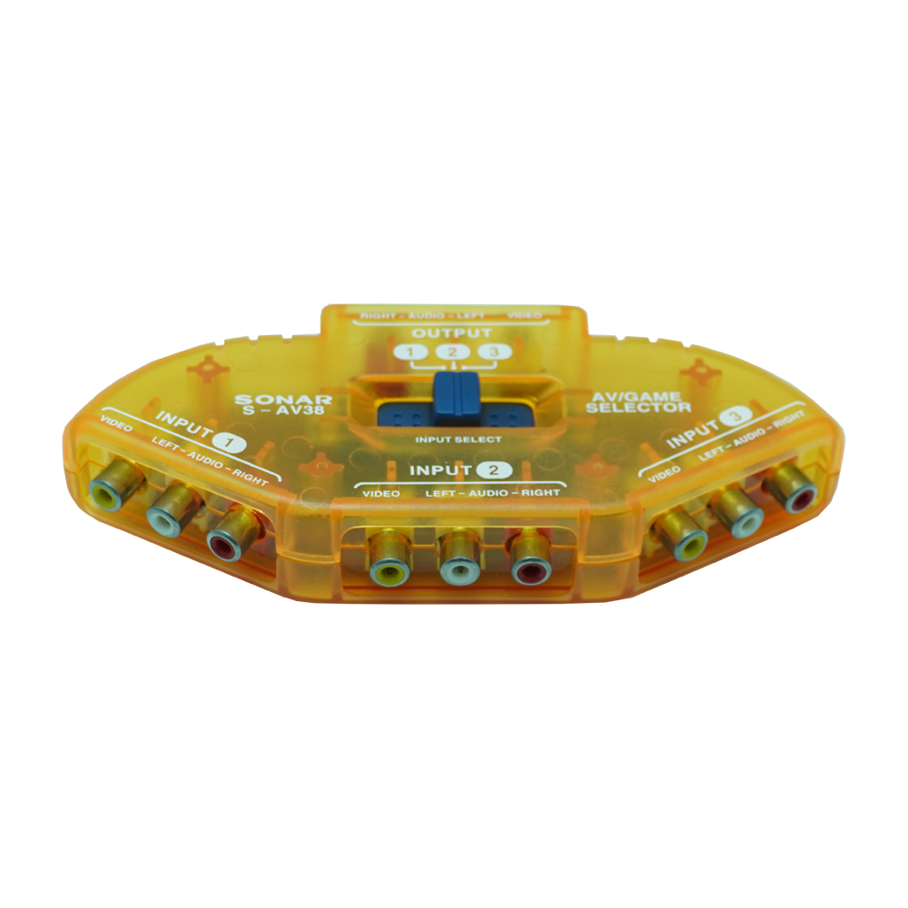 SONAR กล่องแยกสัญญาณภาพเสียงเข้า 3ทางออก1ทาง รุ่น S-AV30 3-Way Audio Video AV RCA Switch Selector Box - รูปที่ 4