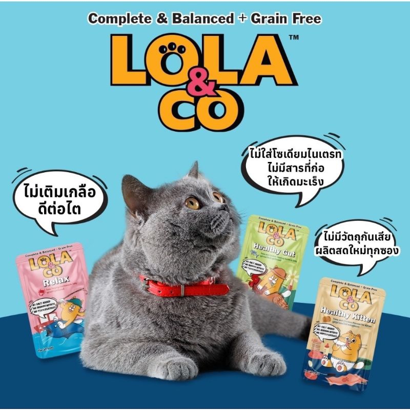 อาหารแมว LOLA CO  Complete &Balanced +Grain Free 80g