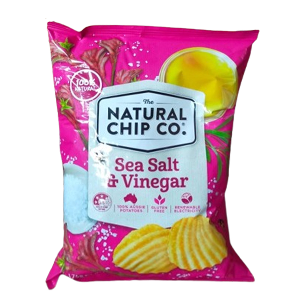 THE NATURAL CHIP CO Sea Salt & Vinegar Potato Chips Sea Salt and Vinegar 175g  มันฝรั่งทอดกรอบ รสเกล