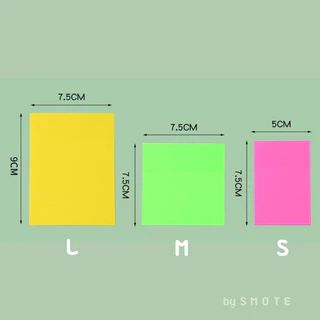 <พร้อมส่ง> โน๊ตกาวใส PET สีพื้น V.2 | 25 สี/ 50แผ่น | Transparent Sticky Note กันน้ำ โน๊ตพลาสติก เครื่องเขียน โพอิท