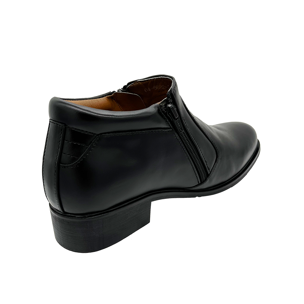 FREEWOOD DOUBLE-ZIP BOOTS รองเท้าบูท หนังวัวแท้ ซิปคู่ รุ่น 64-6682 สีดำ ( BLACK )