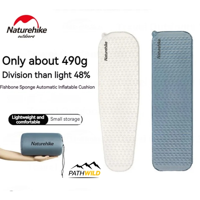 Naturehike (Yugu) Ultralight automatic Inflatable cushion ที่นอนพองลมอัตโนมัติ ความหนา 3.5 ซม. พับเก็บได้เล็ก พกพาสะดวก
