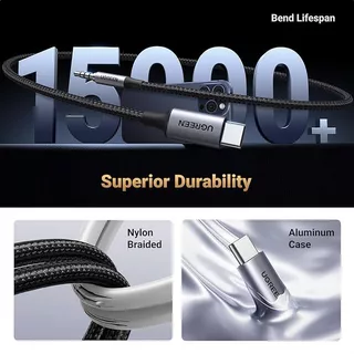 UGREEN รุ่น 35056 USB-C M to AUX 3.5mm M Audio Cable (With chip) 1m