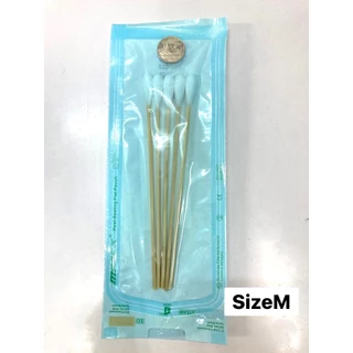 (แพ็ค 50 ซอง)ไม้พันสำลีชนิดปลอดเชื้อ (Sterile Cotton Sticks, Swap Sticks ) - Size S, M, L