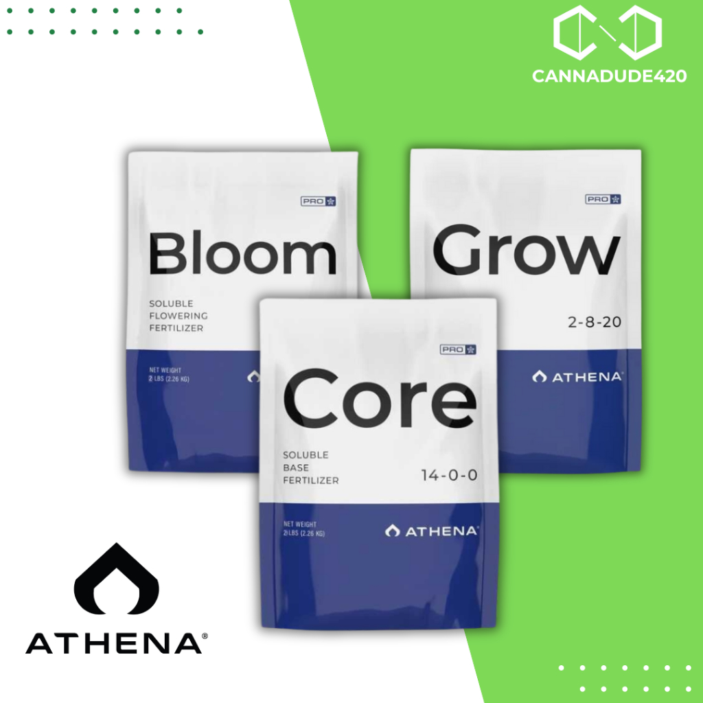 Athena Set Pro line (Grow-Core-Bloom) ขนาด 2 lbs สำหรับทำใบ ทำดอก และสารอาหารพื้นฐาน ปุ๋ยนอก ปุ๋ยUSA